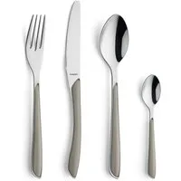 Kuppels Besteck-Set PRISMA (24-tlg), 6 Personen, Edelstahl Rostfrei 18/0, spülmaschinenfest, in taupe, hochglanzpoliert