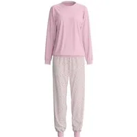CALIDA Pyjama Cotton Special Damen (2 tlg) softe Bündchen, seidig weich, atmungsaktiv, elastisch