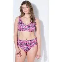 Studio Untold Soft-BH Bikini-Top Softcups Flowers. V-Ausschnitt