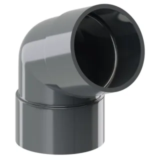 PVC Dachrinnen Fallrohrbogen 67° | Ø 90 mm