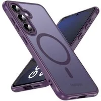 CoolGadget Handyhülle Magnet-Hülle für Samsung Galaxy S24 FE Schutzhülle magnetisch 6,7 Zoll, Hülle Matt Stoßfest kompatibel mit QI-Laden Zubehör Kameraschutz Case