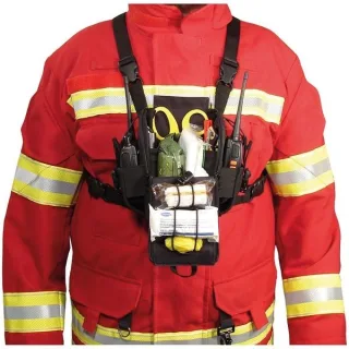 Harnisch | tee-uu | IFAK RADIO Chest Rig | für Erste-Hilfe-Ausrüstung | Einhandöffnung | Platz für 2 Funkgeräte | atmungsaktiv | individuell anpassbar