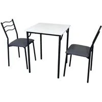HTI-Living Küchentisch Tischgruppe Thora 3-teilig (Set, 3-St., 1 Tisch, 2 Stühle)