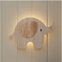 Lights4fun LED Wandleuchte Ernie der Elefant-Wandlampe fürs Kinderzimmer mit Fernbedienung & Time
