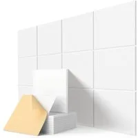 OSTWOLKE Akustikplatte Selbstklebend Schallabsorber Schallschutzplatten 30 x 30 x 0,9cm, (12-St), für Studio, Büro, Akustische Behandlung & Wanddekoration