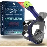 Khroom Schnorchel Schnorchelmaske Erwachsene Tauchermaske Vollgesichtsmaske Schnorcheln (geprüfte CO₂ Sicherheit, Vollgesichtsmaske Tauchmaske), Seaview Pro