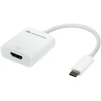 USB Adapter, USB-C Stecker > HDMI 4K Buchse weiß, 11cm