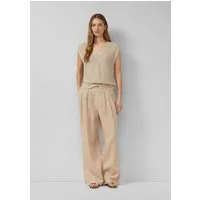 s.Oliver Chinos Hose Hose / Extra Wide Leg / High Rise aus Leinen