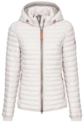 camel active - Winddichte Steppjacke mit 2-Wege Reißverschluss pearl - Gr. - 40