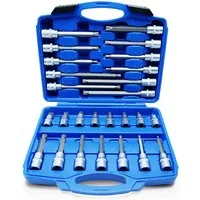 CCLIFE Steckschlüssel Steckschlüssel 1/2" Antrieb Schlüssel Set Nüsse (26 St)