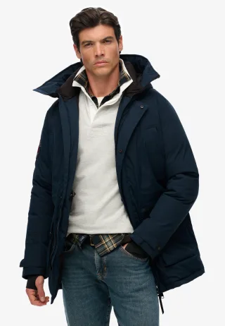 Superdry - City Gepolsterter Parka Mantel mitternacht marineblau - Gr. - L
