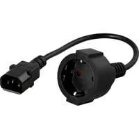 PowerWalker IEC > Schutzkontakt Converter, Adapter 20cm