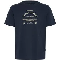 Blend T-Shirt BHKORNELI LOGO S/S TEE mit Baumwolle und Single Jersey, Regular Fit, Kurzarm