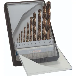 Bosch PRO Metallbohrer-Set Robust Line HSS-Co, DIN 135, 135°, 10-teilig, 1 - 10 mm - 2607019925
