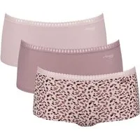 sloggi Panty GO Crush (3er Pack) mit Spitzendetails, Cotton-Mix