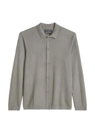 Marc OPolo DENIM - MTCMK_Knit Shirts graphite dust - Gr. - S