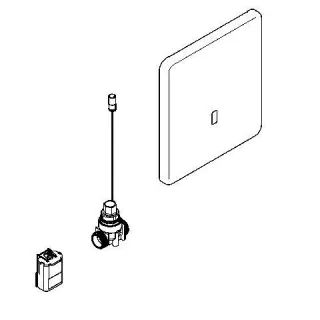 KWC Aquarotter Urinalspülarmatur, F5, elek., DN15, UP, Umrüstung AQUAMAT+TRONIC, Batt., 2030063777 2030063777