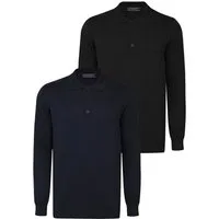 Felix Hardy Polokragenpullover Pullover mit Polo-Kragen 2er-Pack