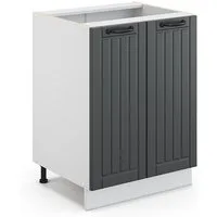 Vicco Unterschrank Fame-Line, Anthrazit/Weiß, 60 cm ohne Arbeitsplatte (1-St)