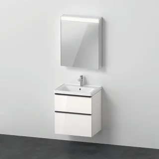 Duravit D-Neo Möbelwaschtisch mit Waschtischunterbau und Spiegelschrank 600x480x2000 mm - DE0145R222 DE0145R22220000