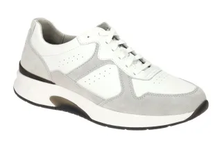 Pius Gabor 8001.20.02 Herren Sneaker wei? lt.grey/white bequeme Schn?r Halbsc...