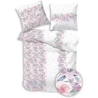 Träumschön Bettwäsche Premium Bettwäsche 135x200 oder 155x220 cm Baumwolle, Blumen, Baumwolle, 2 teilig, mit Reißverschluss, luftig und leichte Sommerbettwäsche