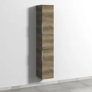 Sanipa 3way Hochschrank mit 2 Türen und 1 Auszug, Eiche-Nebraska UM10137
