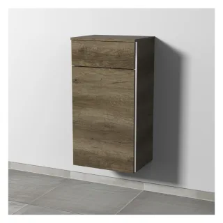 Sanipa 3way Mittelschrank mit 1 Auszug und 1 Wäschekorbklappe, Eiche-Nebraska, BR15437 BR15437