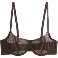 self Balconette-BH Unwattierter Balconette-BH mit Mesh und Logo (1-tlg)