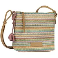 Gabor Umhängetasche Anisa, Damen Schultertasche, Handtasche mit Blütenanhänger