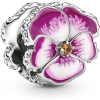 Pandora Kettenanhänger Pandora Rosafarbenes Stiefmütterchen Charm 790777C01 Anhänger