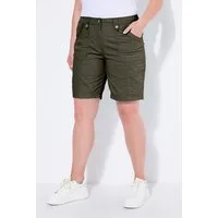 Ulla Popken Funktionshose Cargo-Bermuda Komfortbund 4-Pocket-Schnitt