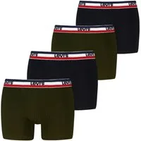 Levi's® Boxershorts LEVIS MEN REPEAT SPW LOGO BOXER BRIEF (4er Pack) mit gestreiftem Logobund, ohne Eingriff