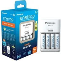 eneloop Ladegerät mit 4x AA Akkus 2000 mAh – NiMH Ladegerät Set Batterie-Ladegerät (Komplettset)