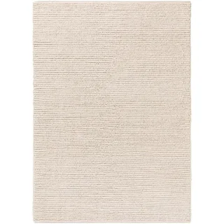 benuta Pure Wollteppich, Creme, Textil, Beton Optik, Rechteckig, 80x150 cm, Care & Fair, Handmade in India, pflegeleicht, Teppiche & Böden, Teppiche, Naturteppiche