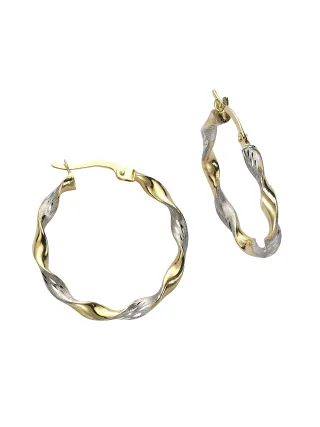 Fascination by Ellen K. Ohrringe Gold 333 zweifarbig glanz matt