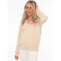 Zwillingsherz Kapuzensweatjacke "Smile Everyday ZH" Kapuze, Taschen, Langarm, Stickerei, Reißverschluss