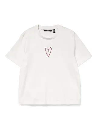 VERO MODA - VMSARA METTE SS TOP BOX JRS NOOS Snow White - Gr. - M