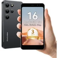 blackview WAVE 2C 5‘’ Handy ohne Vertrag, Android 16, 32GB/Face ID/mit Hülle Smartphone (5 Zoll, 32 GB Speicherplatz, 4G Dual SIM, 1080P-Video, Google Lens)