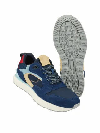 Mey & Edlich Herren Ruhepuls-Runner Blau 70 % Rindleder, 30 % Polyester