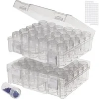 FELIXLEO Sortimentskasten 2er Set Diamond Painting Aufbewahrungsbox, 30 Gitter mit Stickern (1 St)