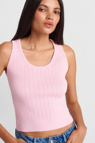 Rippentop ohne Ärmel im Slim-Fit Schnitt
