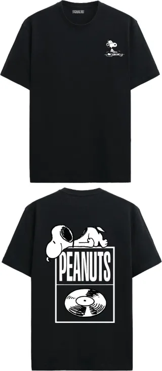 ONLY&SONS - ONSPEANUTS BACK LIFE OVZ SS LIC TEE CS Black - Gr. - M