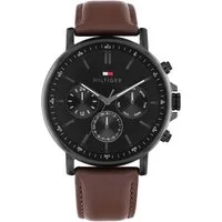 Tommy Hilfiger Multifunktionsuhr TYSON 1710704, Quarzuhr, Armbanduhr, Herrenuhr, Lederarmband, analog