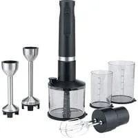 Stabmixer Prostick IM4B-1000FP schwarz/edelstahl, 1.000 Watt, mit Zerkleinerer und Schneebesen, 2 Mixstäbe