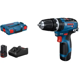Bosch Akku-Schlagbohrschrauber GSB 12V-35: 2x Akku, Schnellladegerät in L-BOXX - 06019J9000