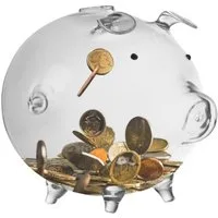 Ruhhy Spardose Sparschwein Glassparschwein, (Spar-Set, 1-tlg., sparen), gesunde Spargewohnheiten zu entwickeln und Geld clever zu sammeln