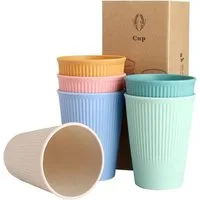TUWENA Tasse 6 Kaffeetassen, Trinkbecher für Kinder und Erwachsene