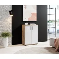 HBZ Kommode BC-Drift-2, Mehrzweckschrank Stellmaß BxHxT 60x84x35 cm (1 St), Schrank mit 2 Türen und 1 Einlegeboden