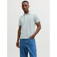 Jack & Jones Poloshirt JJEPAULOS Poloshirt mit klassischem Kragen und figurbetonter Form Logostickerei, modisch, schmal, Baumwolle, Polokragen